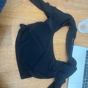 Nasty Gal black long sleeve shirt
